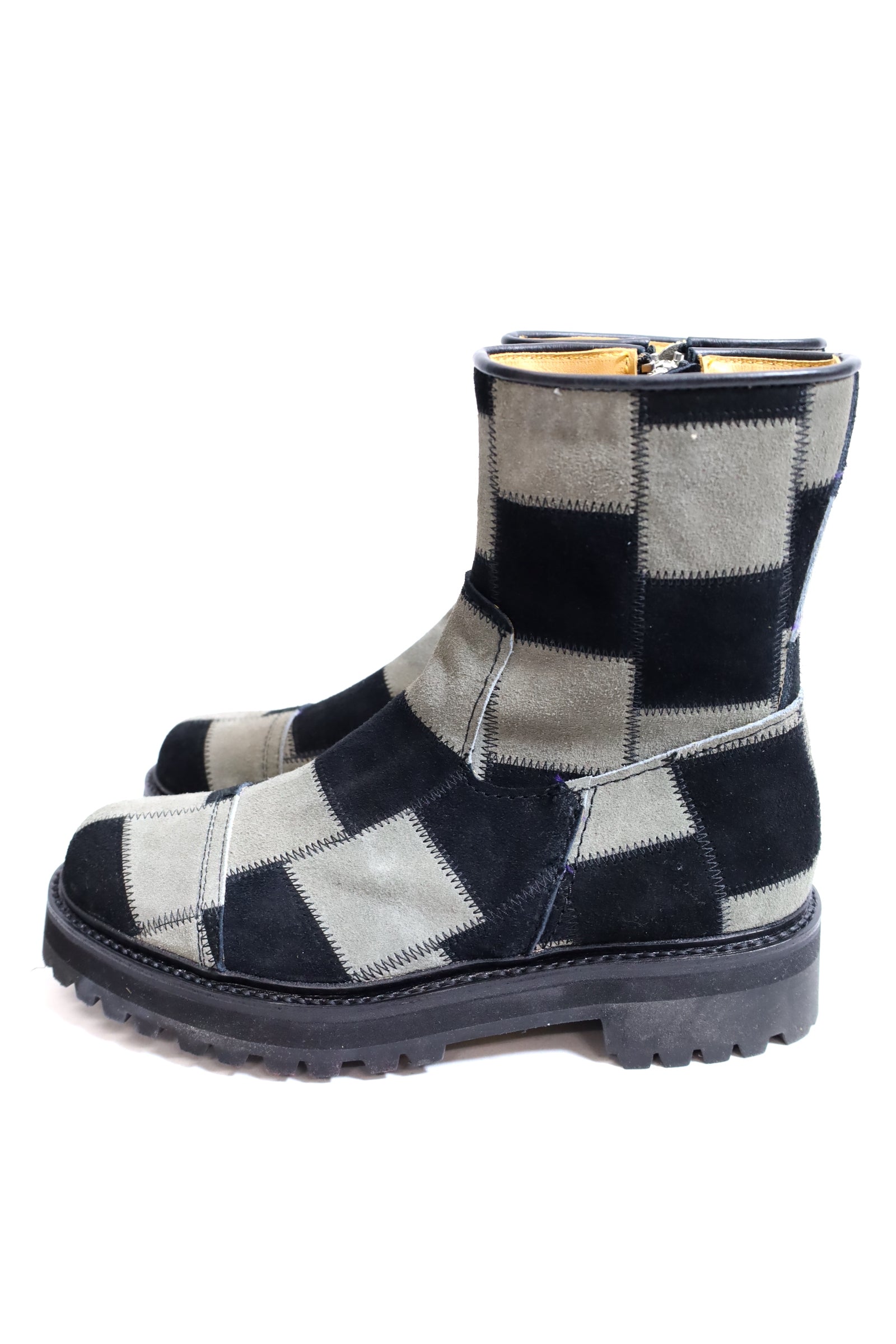 KIDS LOVE GAITE / PATCHWORK SIDE ZIP-BLK×GRY – redtriangle