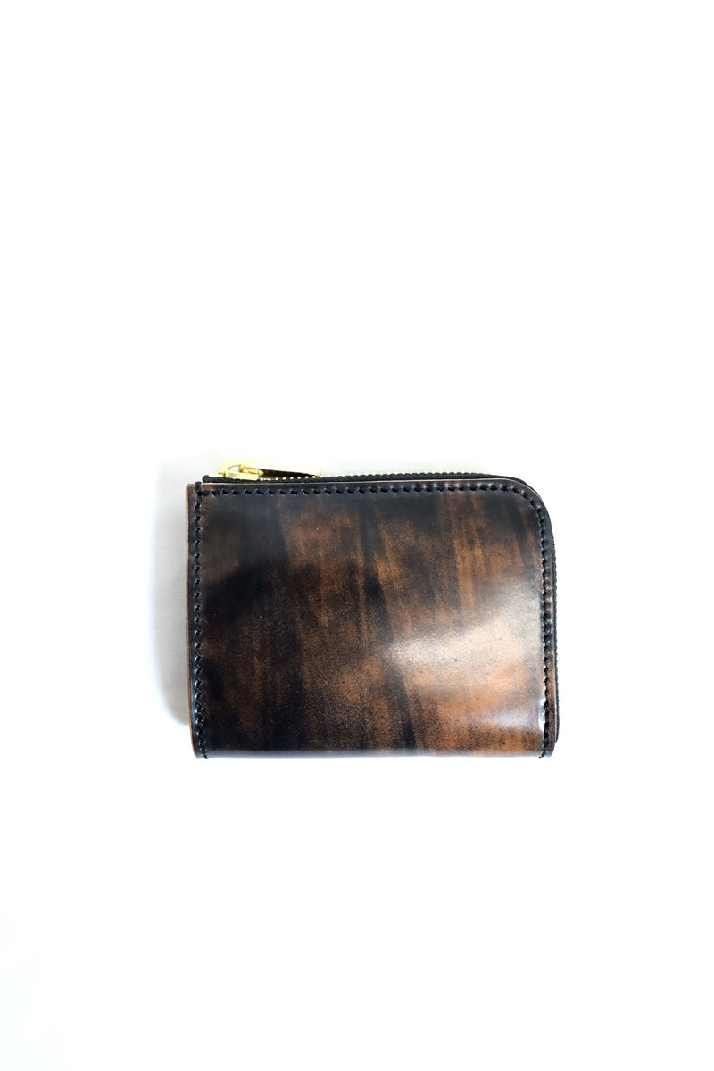 Re-ACT / Cordvan L-Fastener Compact Wallet - Marble Black