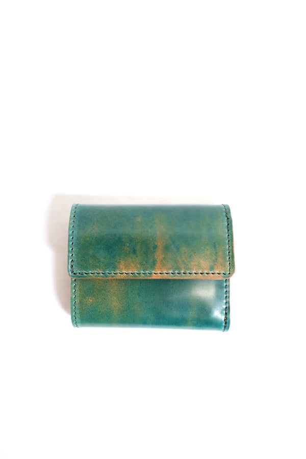 Re-ACT / Cordvan Three Fold Compact Wallet - Marble Turchese