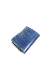 Re-ACT / Cordvan L-Fastener Compact Wallet - Marble Blue