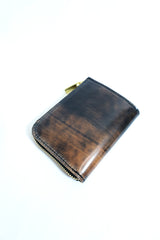 Re-ACT / Cordvan L-Fastener Compact Wallet - Marble Black