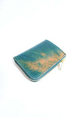 Re-ACT / Cordvan L-Fastener Compact Wallet - Marble Turchese