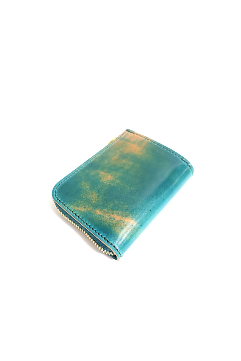 Re-ACT / Cordvan L-Fastener Compact Wallet - Marble Turchese