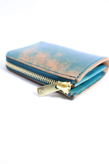 Re-ACT / Cordvan L-Fastener Compact Wallet - Marble Turchese