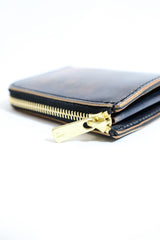 Re-ACT / Cordvan L-Fastener Compact Wallet - Marble Black