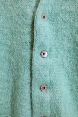 TODAY edition / CHECKER MOHAIR CARDIGAN - BLUE