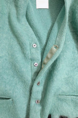TODAY edition / CHECKER MOHAIR CARDIGAN - BLUE