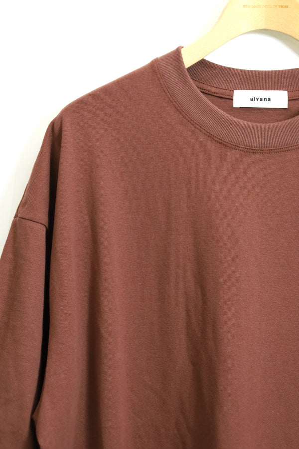 alvana / Sky Spun S/S Tee Shirts-Brown Red