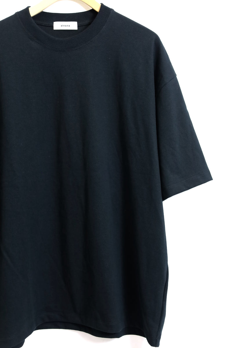 alvana / 空紡 S/S Tee Shirts-Black