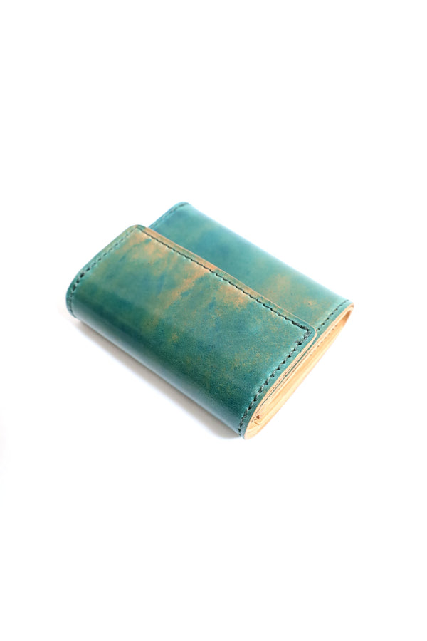 Re-ACT / Cordvan Three Fold Compact Wallet - Marble Turchese