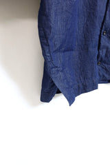 jujudhau / Beack Collar Shirt 1/2 - LO Denim 