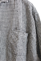 jujudhau / Beack Collar Shirt 1/2 - BW Check 