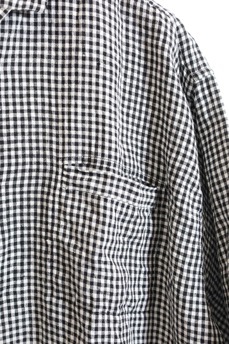 jujudhau / Beack Collar Shirt 1/2 - BW Check 