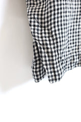 jujudhau / Beack Collar Shirt 1/2 - BW Check 