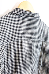 jujudhau / Beack Collar Shirt 1/2 - BW Check 