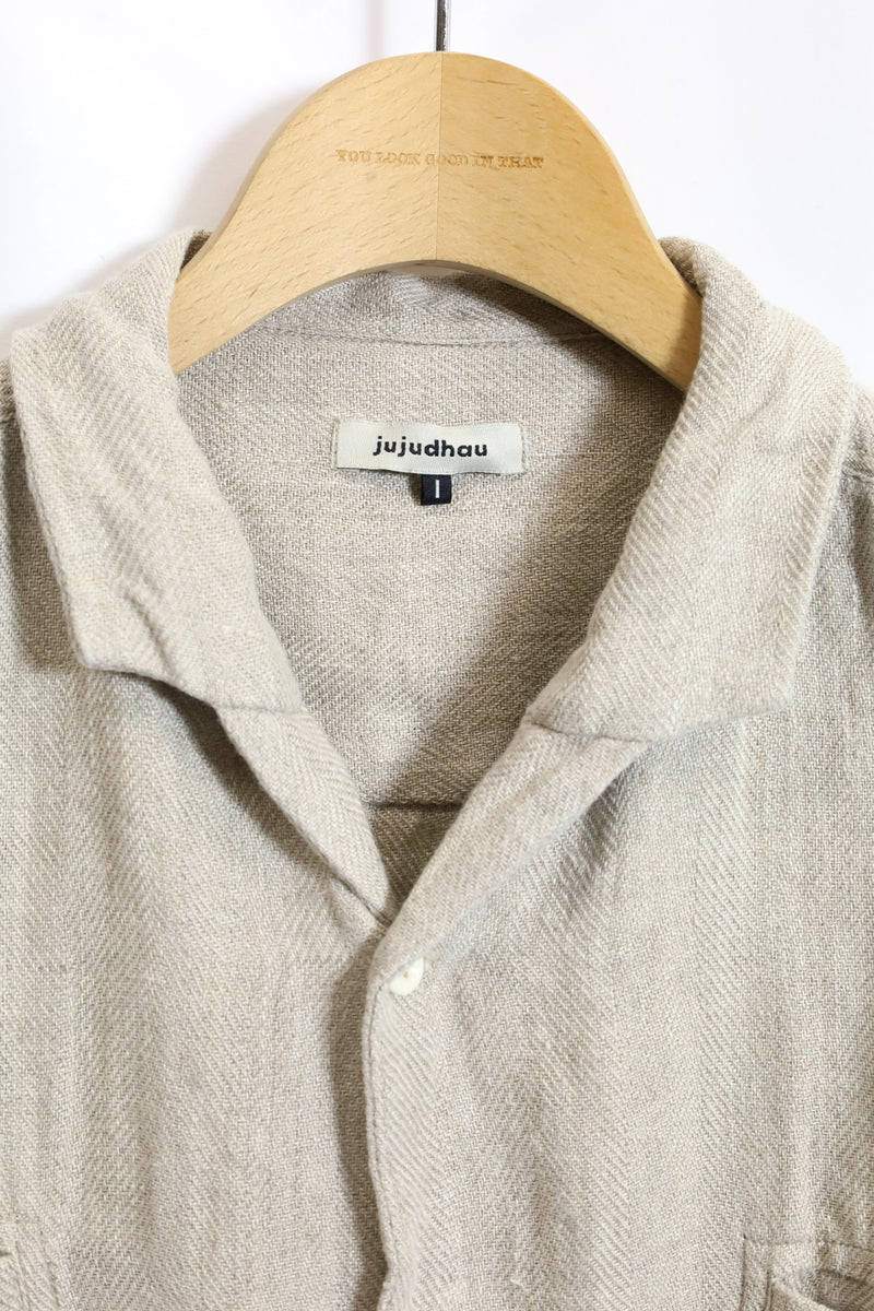 jujudhau / Beack Collar Shirt 1/2 - HBNatural 