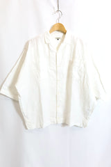 jujudhau / Beack Collar Shirt 1/2 - L/C White 