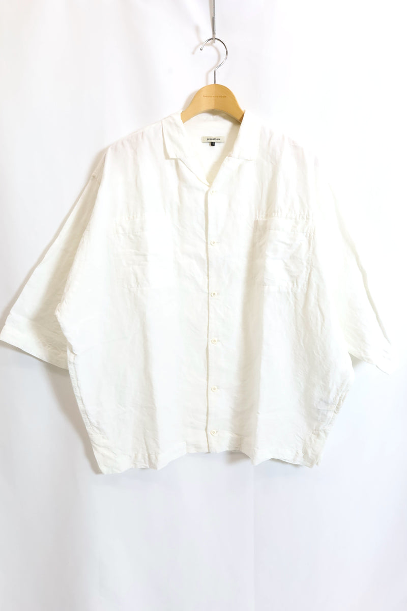 jujudhau / Beack Collar Shirt 1/2 - L/C White 