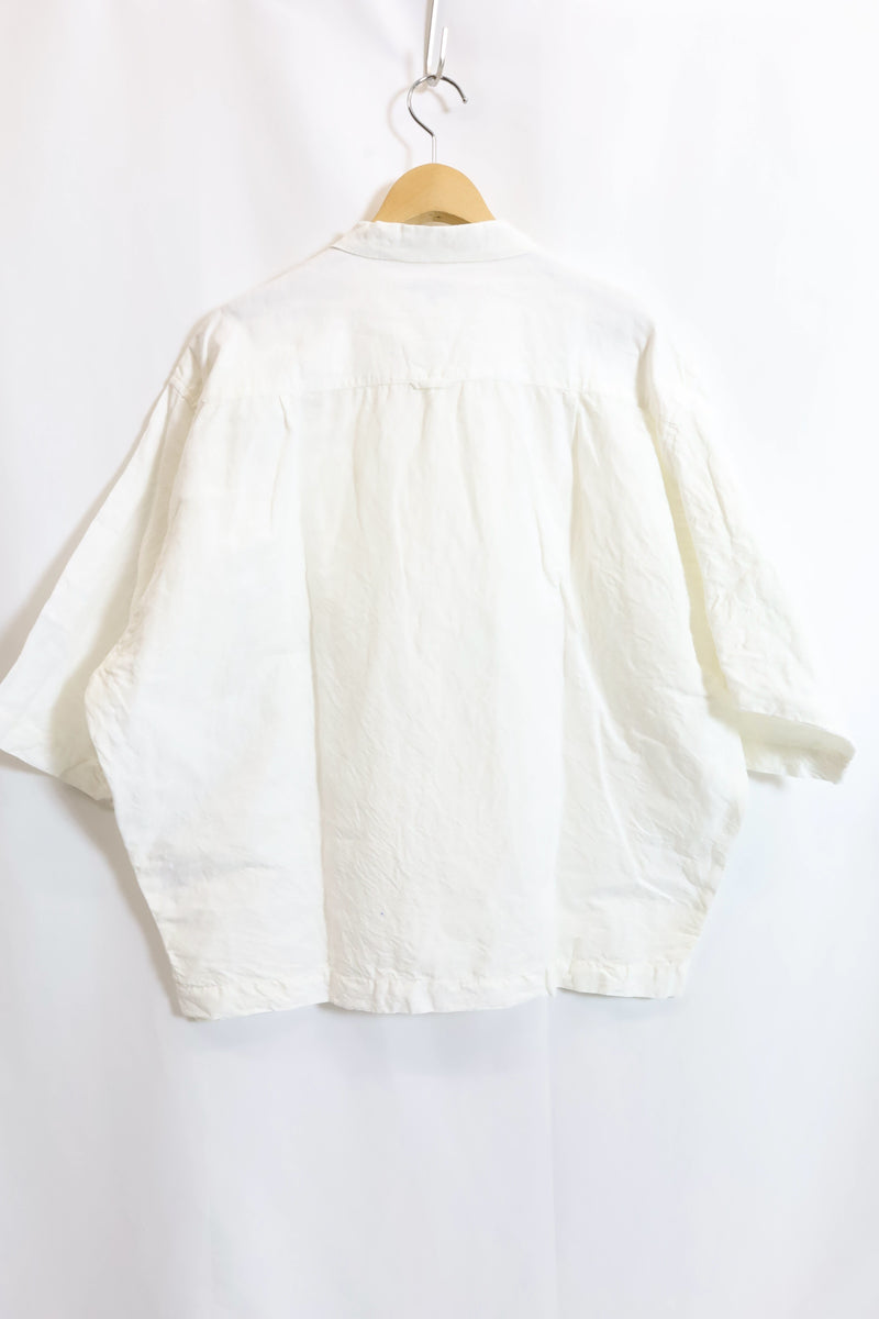 jujudhau / Beack Collar Shirt 1/2 - L/C White 