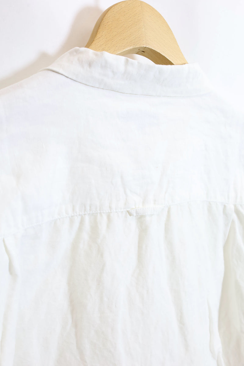 jujudhau / Beack Collar Shirt 1/2 - L/C White 