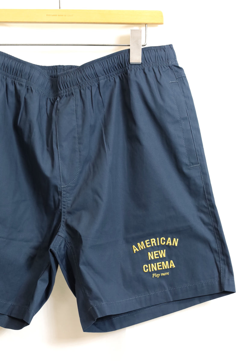 TODAY edition / Embroidery Beach Shorts-NAVY