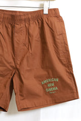 TODAY edition / Embroidery Beach Shorts-CLAY