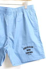 TODAY edition / Embroidery Beach Shorts-BLUE