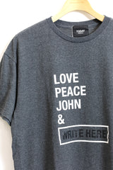TODAY edition / Write Here SS Tee-Charcoal.H