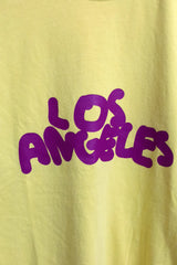 TODAY edition / Printed Ringer "LOS ANGELS" SS Tee - Mustard