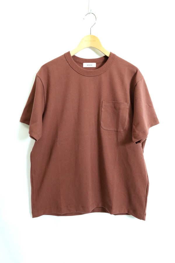 alvana / 空紡　Classic PK Tee Shirt - Red Brown