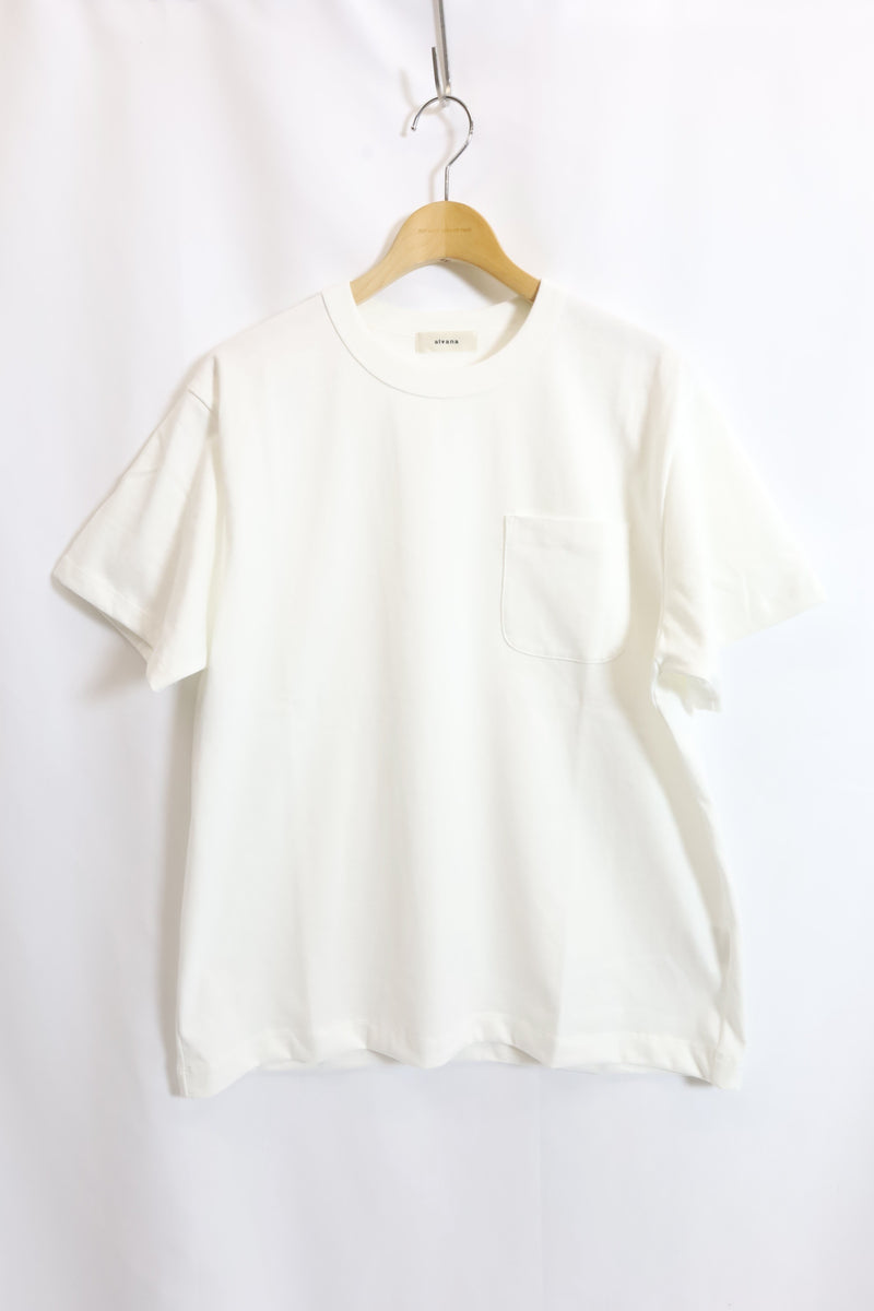 alvana / 空紡　Classic PK Tee Shirt - White