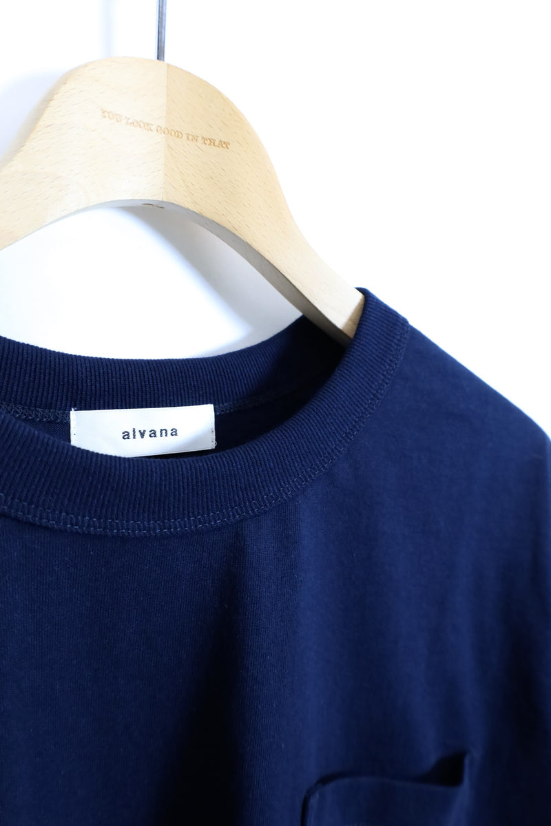 alvana / 空紡　Classic PK Tee Shirt - Ink Navy