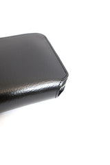 foot the coacher / Long Zip Wallet-Black Embossed/Silver