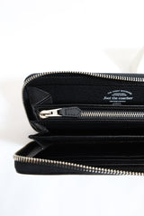 foot the coacher / Long Zip Wallet-Black Embossed/Silver