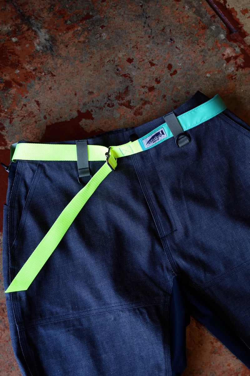 HARVESTA!HABICOL /For new denim knickers, commonly known as “hill belt” - Fluorescent yellow x emerald