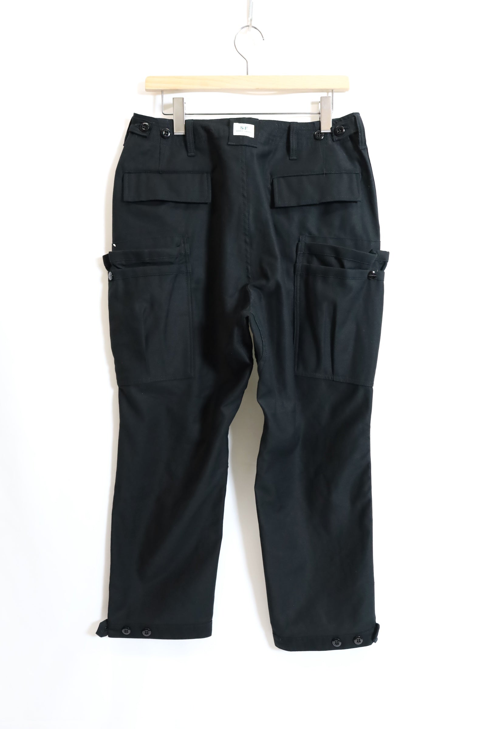 パンツ SASSAFRAS OVERGROWN PANTS [black S] SASSAFRAS / Overgrown Pants 4/5 - Black – redtriangle