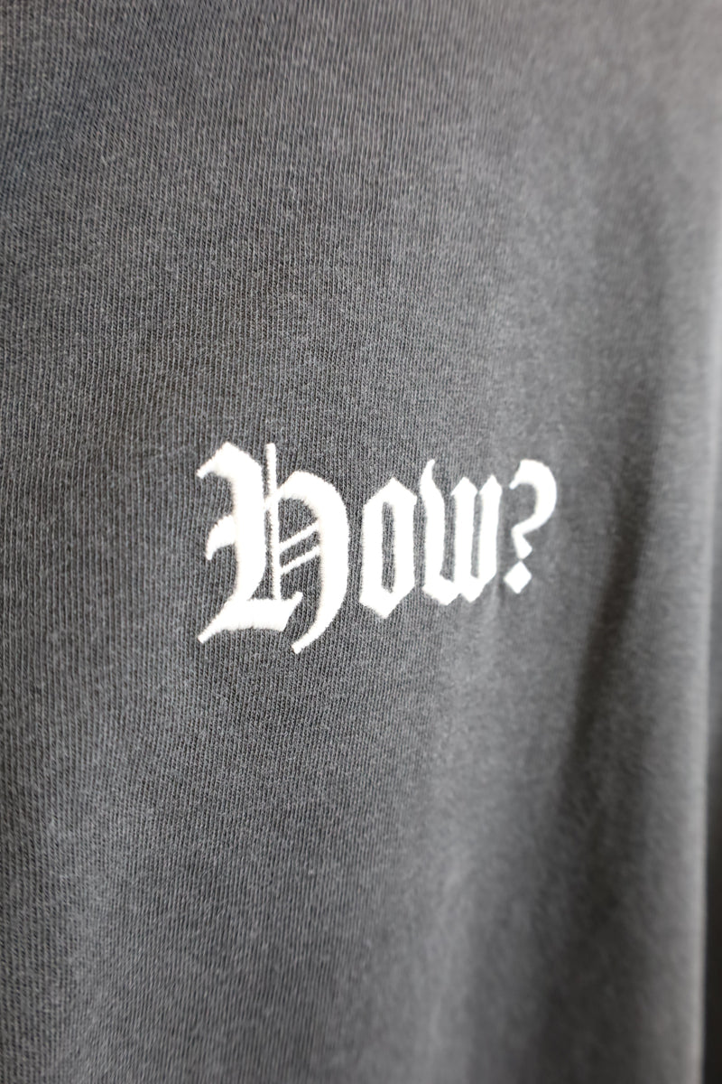 TODAY edition / "how?" LS Tee - Charcoal