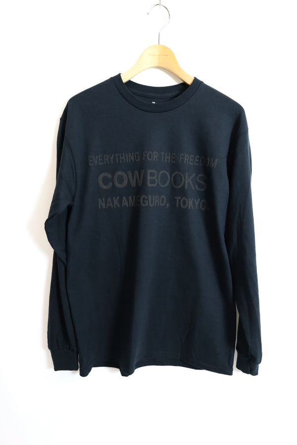 COW BOOKS / Book Vendor Long Sleeve T-shirt-（Logo/Black)