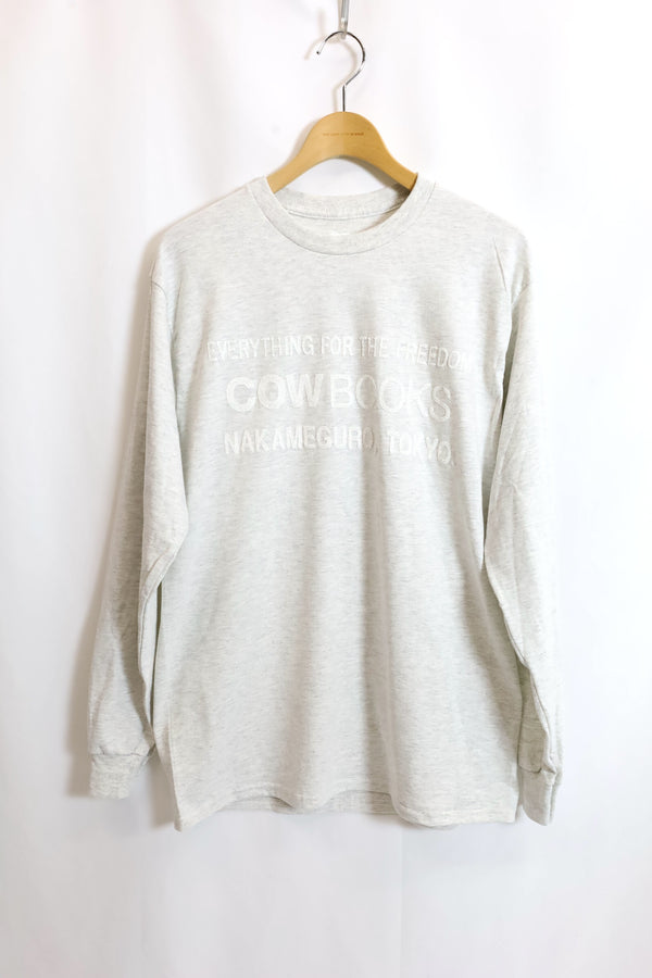 COW BOOKS / Book Vendor Long Sleeve T-shirt-（Logo/Ash)
