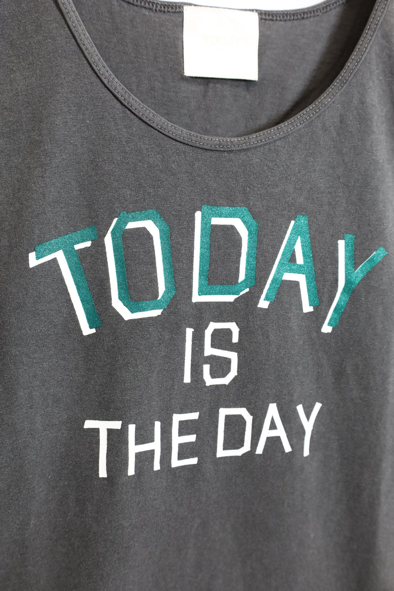 TODAY edition / "TODAY" Tank Top - Charcoal