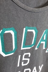 TODAY edition / "TODAY" Tank Top - Charcoal