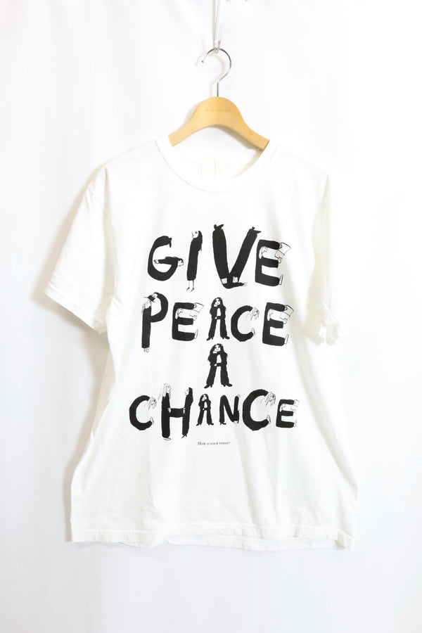 TODAY edition /"GIVE PEACE A CHANCE" SS Tee - White