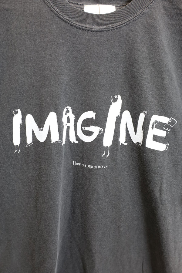 TODAY edition / "IMAGINE" SS Tee - Charcoal
