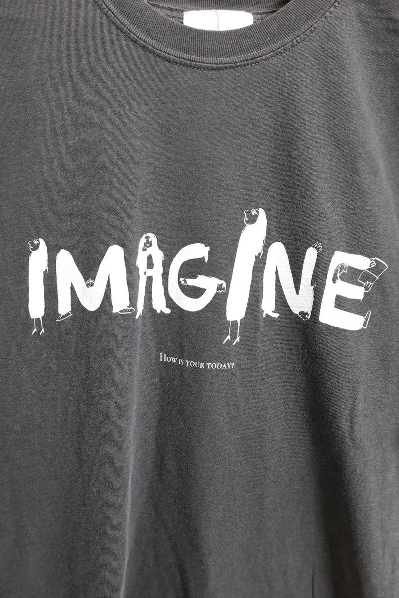 TODAY edition / "IMAGINE" SS Tee - Charcoal