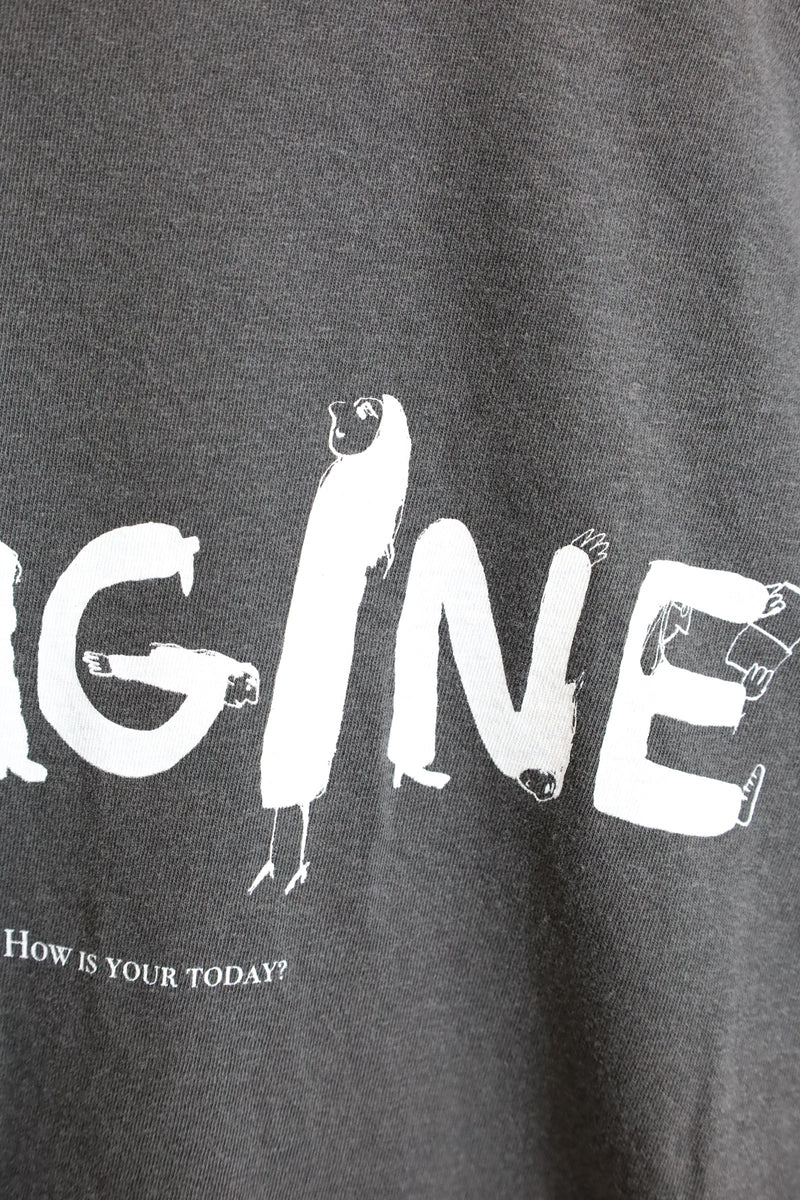 TODAY edition / "IMAGINE" SS Tee - Charcoal