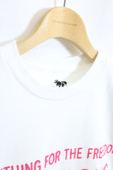 COW BOOKS / Book Vendor T-shirt-White×Pink
