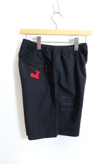 TANIMA / Nylon Short Pants - redtriangle embroidery blk