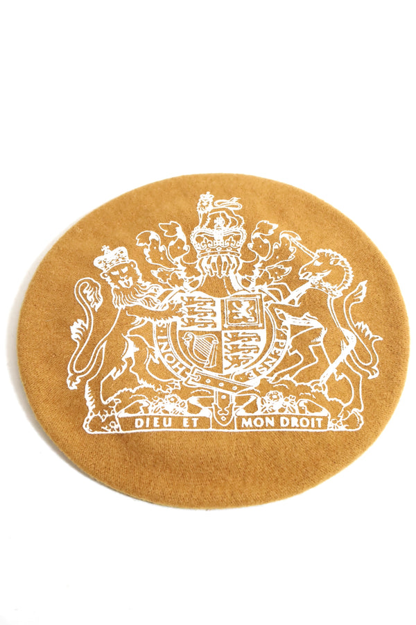 nNOo / BIG BERET UK - Emblem Print #Camel