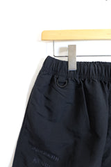TANIMA / Nylon Short Pants - redtriangle embroidery blk