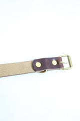 Re-ACT / Studs Sword tip Narrow Long Belt - Choco